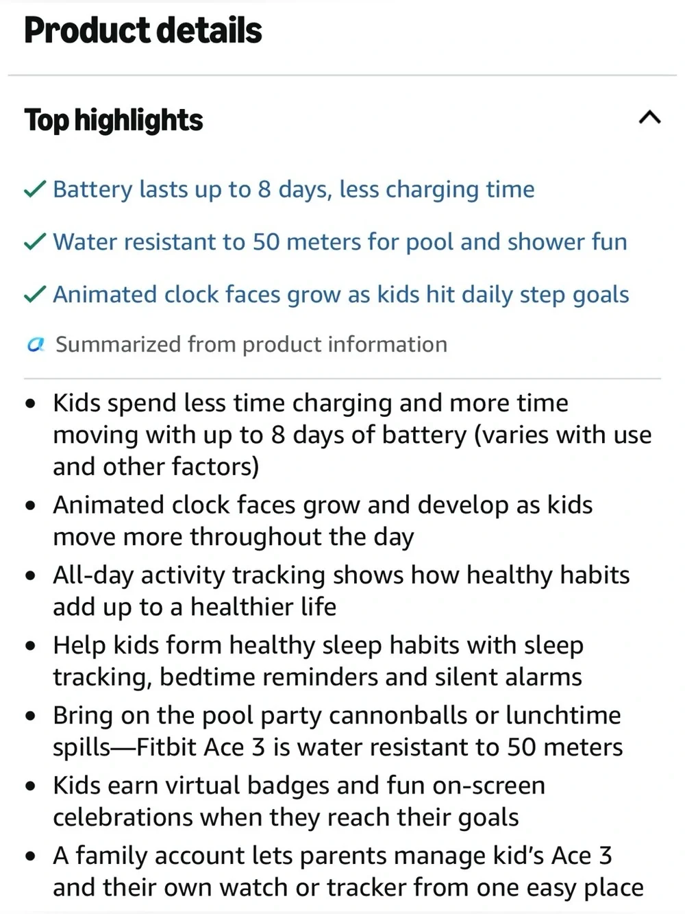 fitbit ace activity
